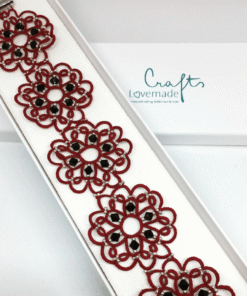 Armband Flower bordeaux