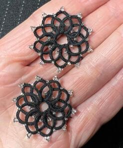 Ohrringe petit in schwarz silber