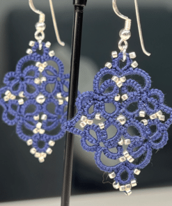 Ohrringe Pique in navy blue von lovemadecrafts
