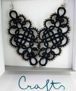 Ohrringe Shimmer schwarz beige