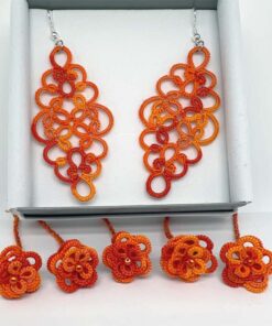 Ohrringe Shimmer mit Hochzeitsrosen als Haarschmuck