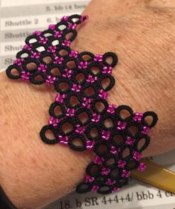 Armband criss cross pink