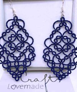 Ohrringe Elegance in metallic blau