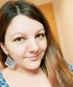 Ohrring Scarlett silber Tragefoto