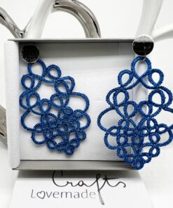 Ohrringe Fortune metallic mittelblau