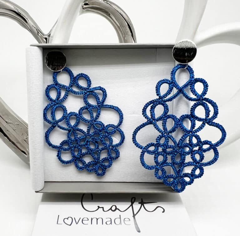 Ohrringe Fortune metallic mittelblau