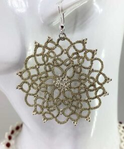 Ohrringe Camellia gold metallic