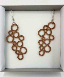 ohrringe bubbles bronze metallic