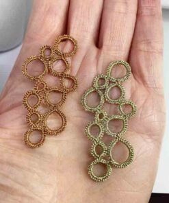 ohrringe bubbles gold bronze metallic mix lovemadecrafts