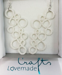 Ohrringe Bubbles in weiss metallic