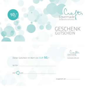 Gutschein schenken von LovemadeCrafts