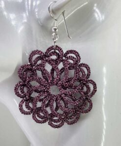 Ohrring Bloom flieder metallic