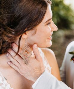 ohrring galaxy rosegold metallic ohr lovemadecrafts