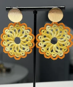 Ohrringe Bloom in gelb-orange