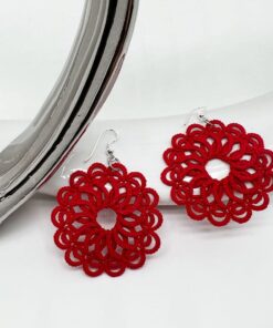 Ohrringe Bloom in rot