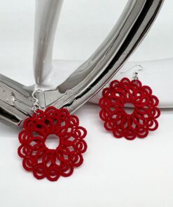 Ohrringe Bloom rot