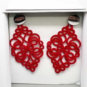 ohrringe vivien rot baumwolle lovemadecrafts