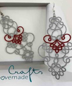 Ohrringe Larissa in silber rot metallicl