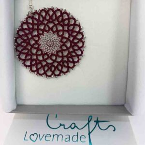 ohrringe rosalie bordeaux inlay box lovemadecrafts