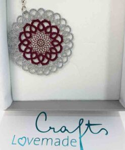 ohrringe rosalie bordeaux silber box lovemadecrafts