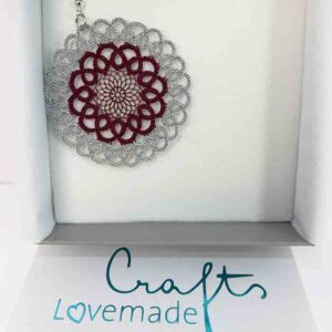 ohrringe rosalie bordeaux silber box lovemadecrafts