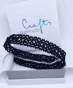 kropfband charlene in metallicschwarz lovemadecrafts