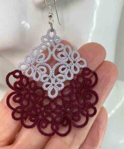 ohrringe alessia burgund-silber