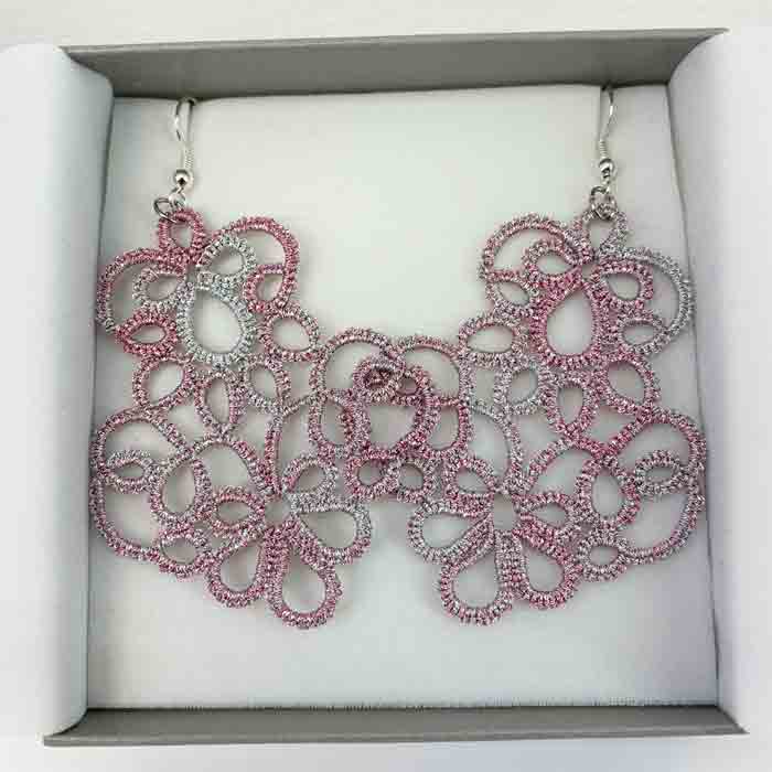 LovemadeCrafts Ohrringe Calantha rosasilber metallic Box