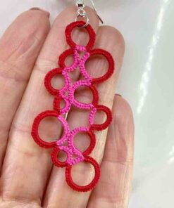 Ohrringe bubbles in pink rot