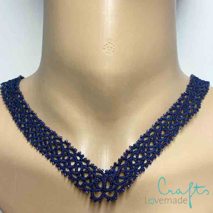 Halskette Charlene in dunkelblau