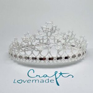 Tiara Rose Diadem in weiss LovemadeCrafts