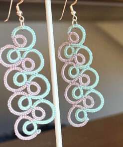 Ohrringe Curves mint grau
