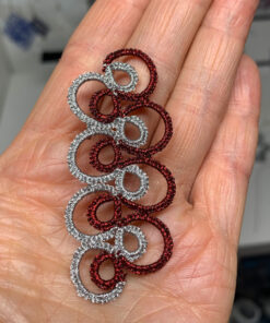 ohrringe curves rot silber metallic lovemadecrafts