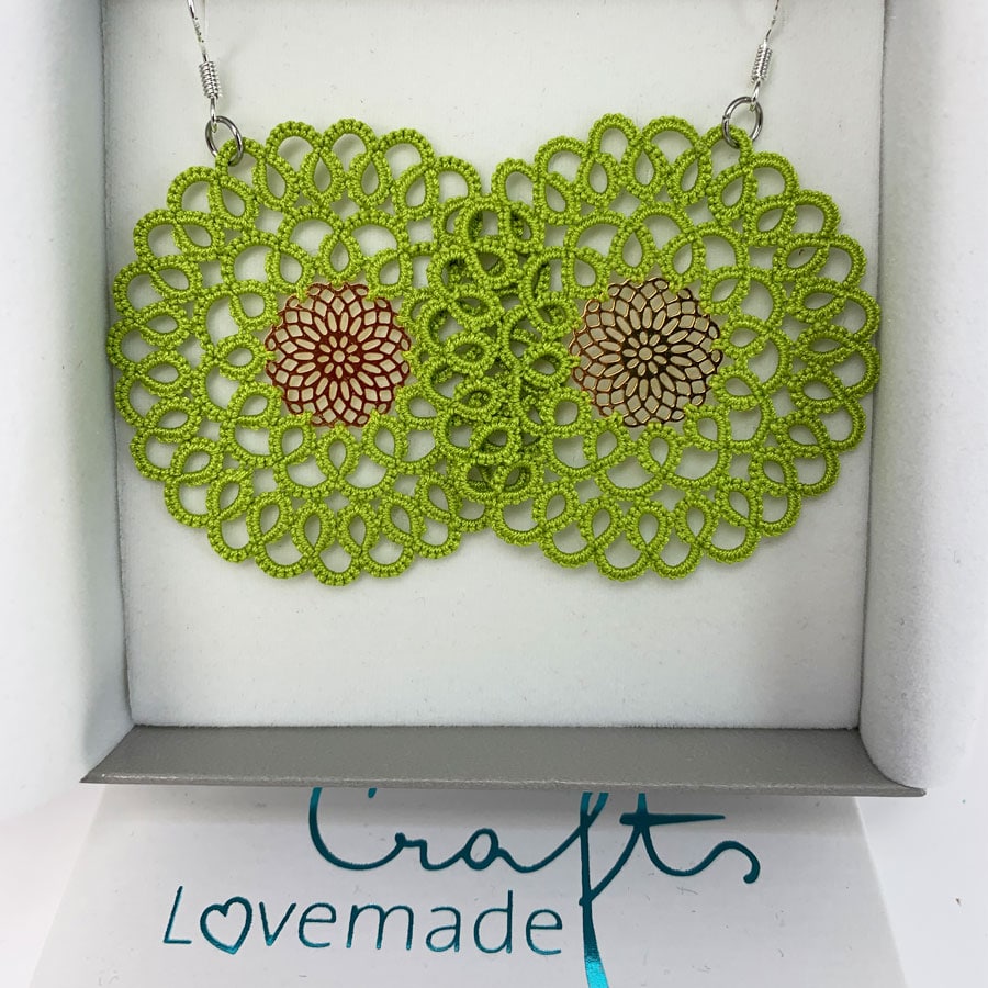 ohrring rosalie limette gold box lovemadecrafts