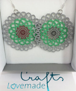 ohrring rosalie silber mint box lovemadecrafts