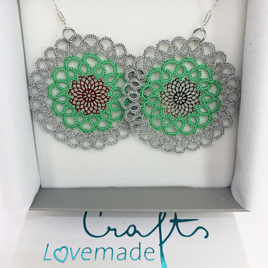 ohrring rosalie silber mint box lovemadecrafts