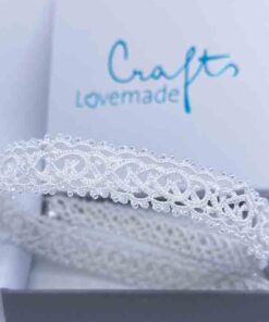 Kropfband charlene in metallic weiss