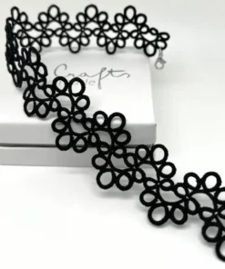 Kropfband Waves in schwarz von LovemadeCrafts
