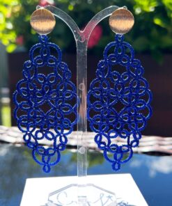 Ohrringe Dreams in metallic blau outdoor
