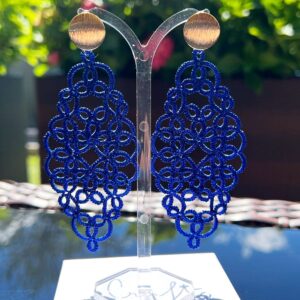 Ohrringe Dreams in metallic blau outdoor