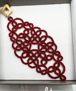 Ohrring Dreams in rot metallic single