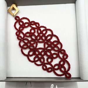 Ohrring Dreams in rot metallic single