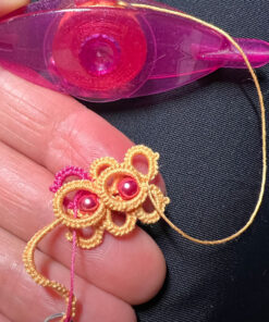 ring sophia orange pink lovemadecrafts