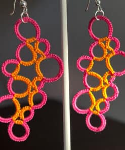 Ohrringe Bubbles in pink orange