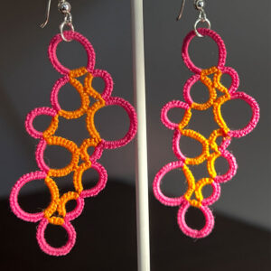 Ohrringe Bubbles in pink orange