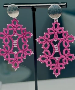 Ohrringe Dragon in fuchsia von LovemadeCrafts