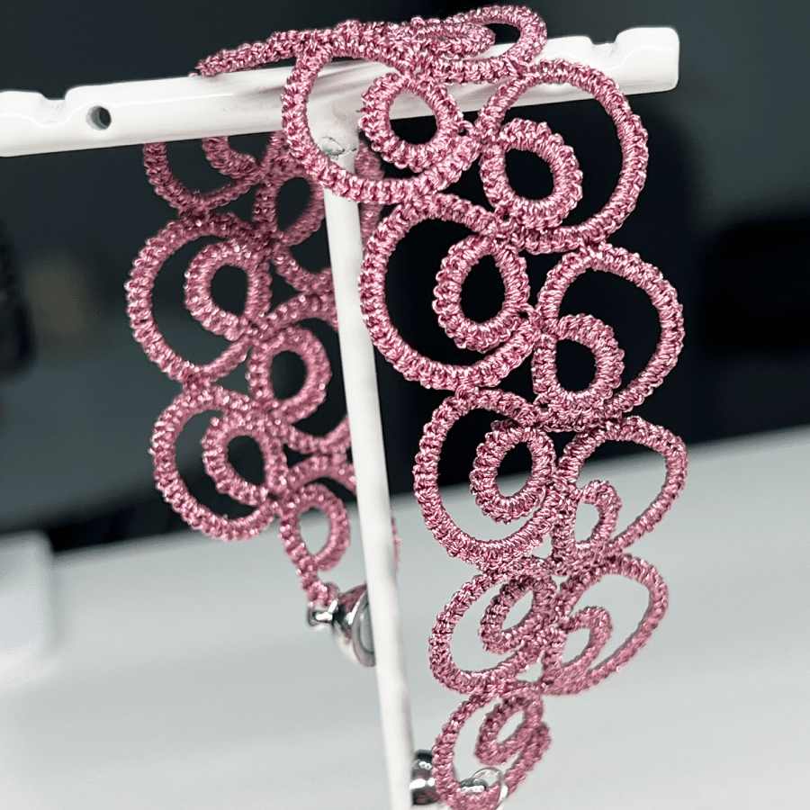 Armband Curves in rose metallic von LovemadeCrafts