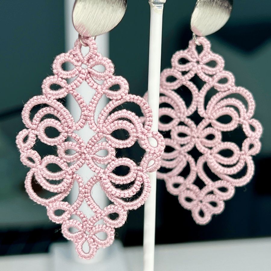 Ohrringe Vivien in altrosa von LovemadeCrafts