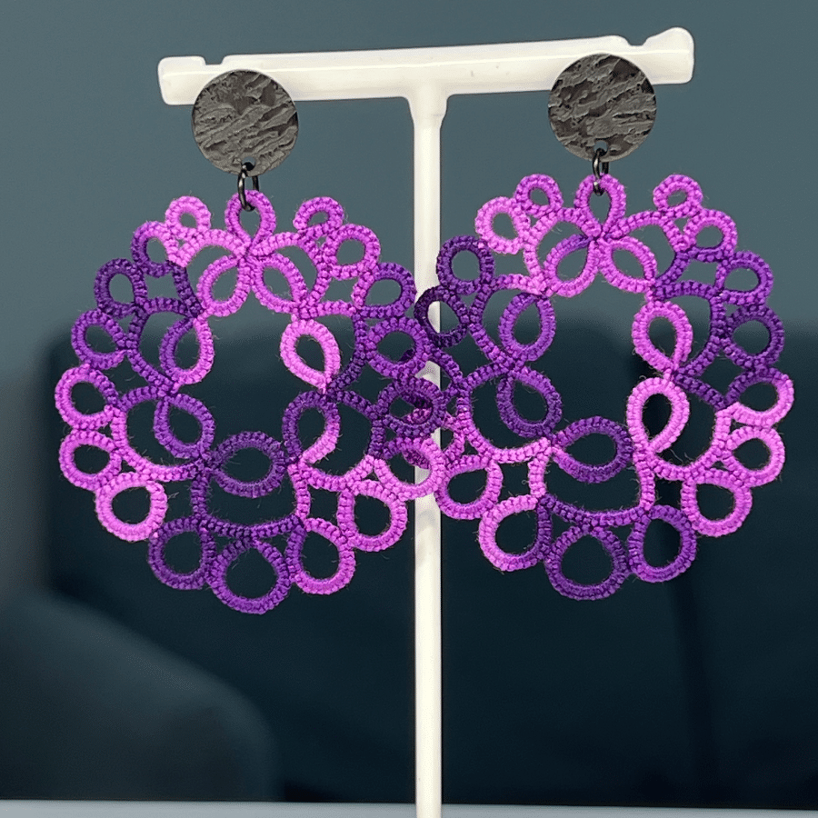 Ohrringe Cora in purple von LovemadeCrafts